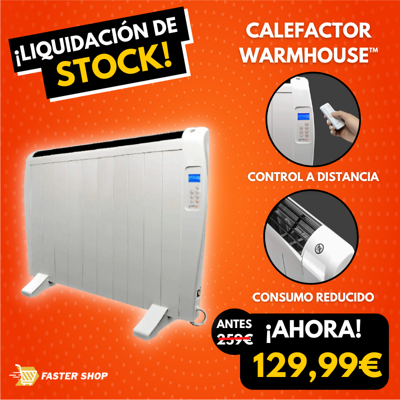 Calefactor con Sistema Ahorro Eléctrico WarmHouse